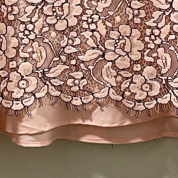 (NEW) J. CREW Button Down Lace Blouse W/Cami Style#J8168, Pink/Black - 14 - Picture 8 of 13